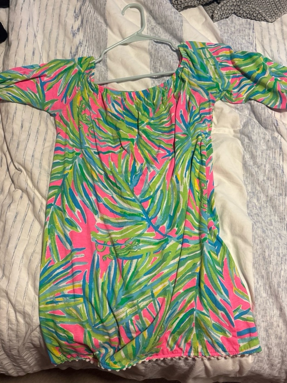 Lilly Pulitzer Girls Pink Green Blue Tropical Print Skirt